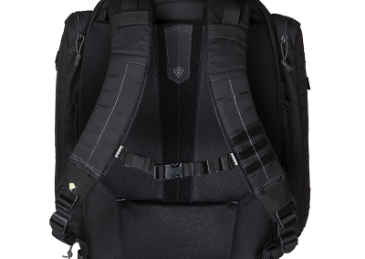back of the black three Day Plus 62 liter Backpack