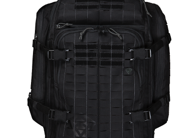 front of the black three Day Plus 62 liter Backpack